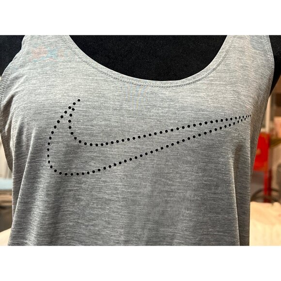 NIKE Gray Dri-Fit Women's Top - Loose Fit Athletic Wear - M - Picture 4 of 7
